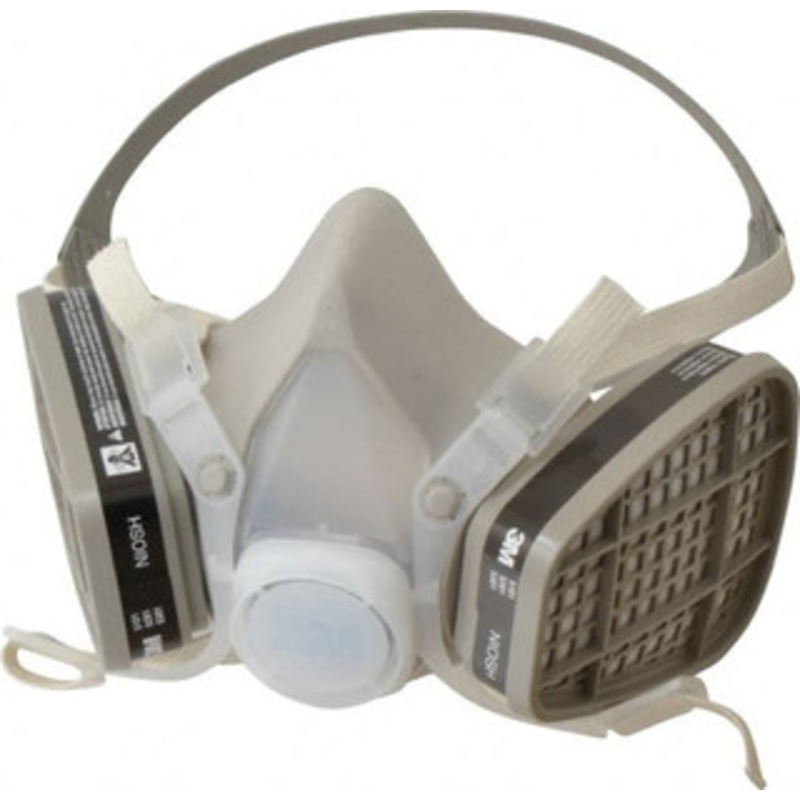 3M Size S, Thermoplastic Elastomer, Half Mask Facepiece Respirator Assembly Protection from Organic Vapor, 4 Point Suspension 7000126024 – 04489696