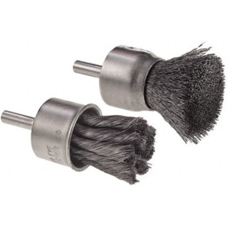 CGW Abrasives 1 Diam Steel Crimped End Brush 1/4 Shank Diam, 1/4 Pilot Diam 60592 – 48924302