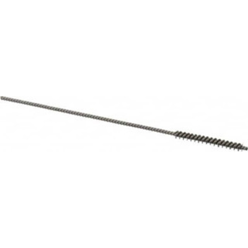Made in USA 1/8 Diam Helical Stainless Steel Tube Brush Single Spiral, 0.003 Filament Diam, 1 Brush Length, 4 OAL, 0.062 Diam Stainless Steel Shank 09-320195 – 03717352