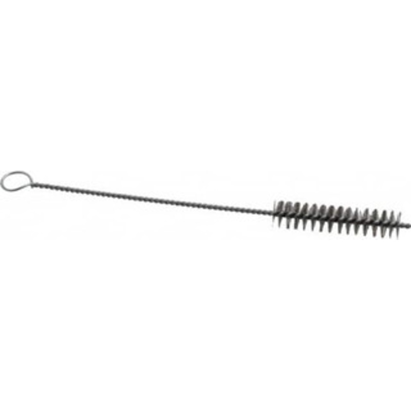 PRO-SOURCE 2 Long x 1/2 Diam Stainless Steel Twisted Wire Bristle Brush Single Spiral, 8 OAL, 0.006 Wire Diam, 0.11 Shank Diam 05066 – 03716040