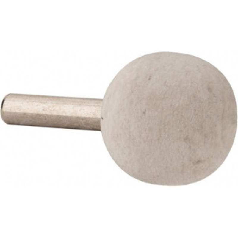 Value Collection 1 Diam 1/4 Shank Diam Hard Density Ball Shaped Mounted Bob 1 Head Length, 2 Shank Length, Wool Felt 516178 – 91067975
