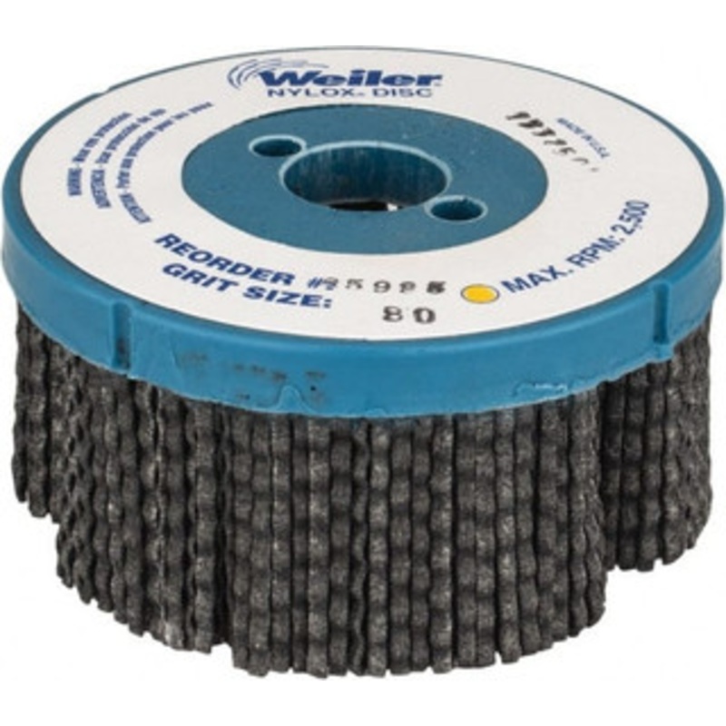 Weiler Abrasives 4 80 Grit Silicon Carbide Disc Brush Medium Grade, Plain Hole Connector, 1-1/2 Trim Length, 7/8 Arbor Hole 85995 – 49732209