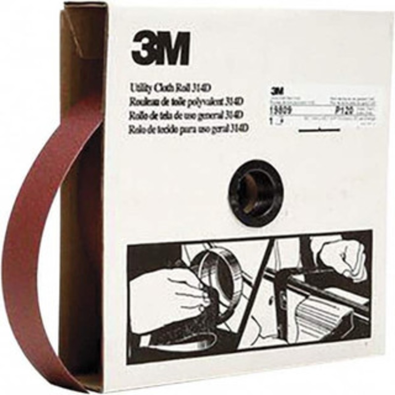 3M 1-1/2 x 50 Yd 120 Grit Aluminum Oxide Shop Roll Fine Grade, J Weighted Cloth Backing 7000118529 – 06363485