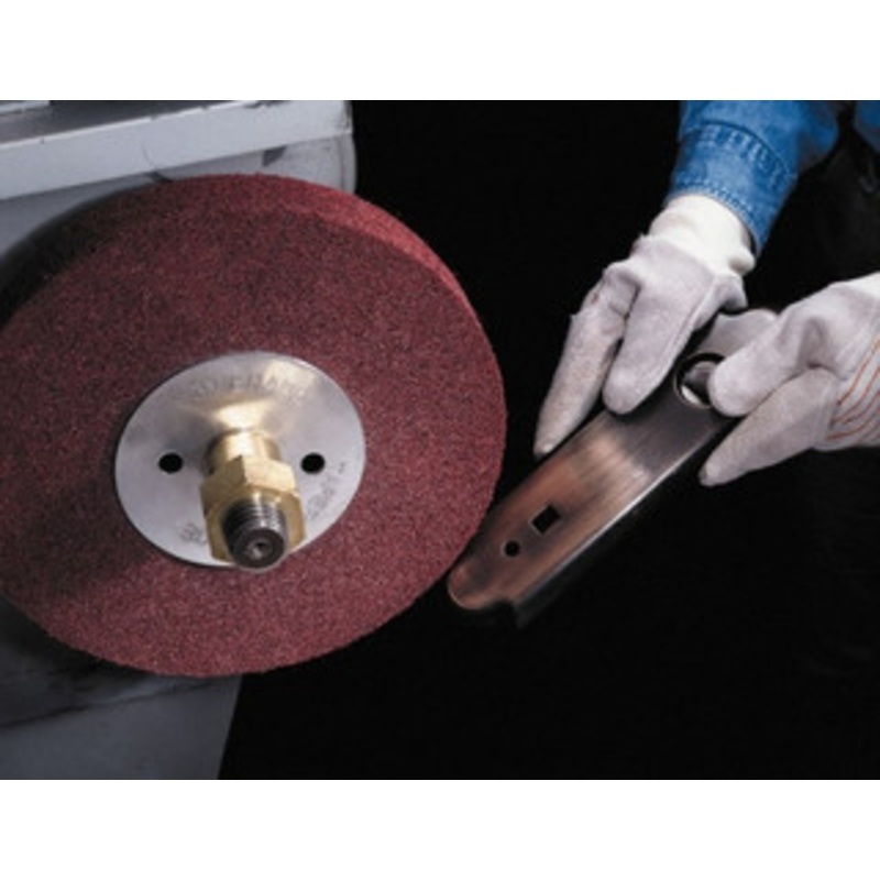 3M 12 Diam, 1 Face Width, 5 Center Hole, Coarse Grade, Aluminum Oxide Deburring Wheel Convolute, Hard Density 6 Grade, 3,000 RPM 7010364525 – 85140853