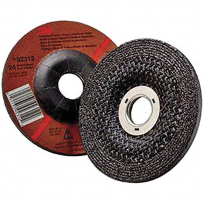 3M 24 Grit, 4-1/2 Wheel Diam, 1/4 Wheel Thickness, 7/8 Arbor Hole, Type 27 Depressed Center Wheel Aluminum Oxide, 13,300 Max RPM, Compatible with Angle Grinder 7010359907 – 43349562