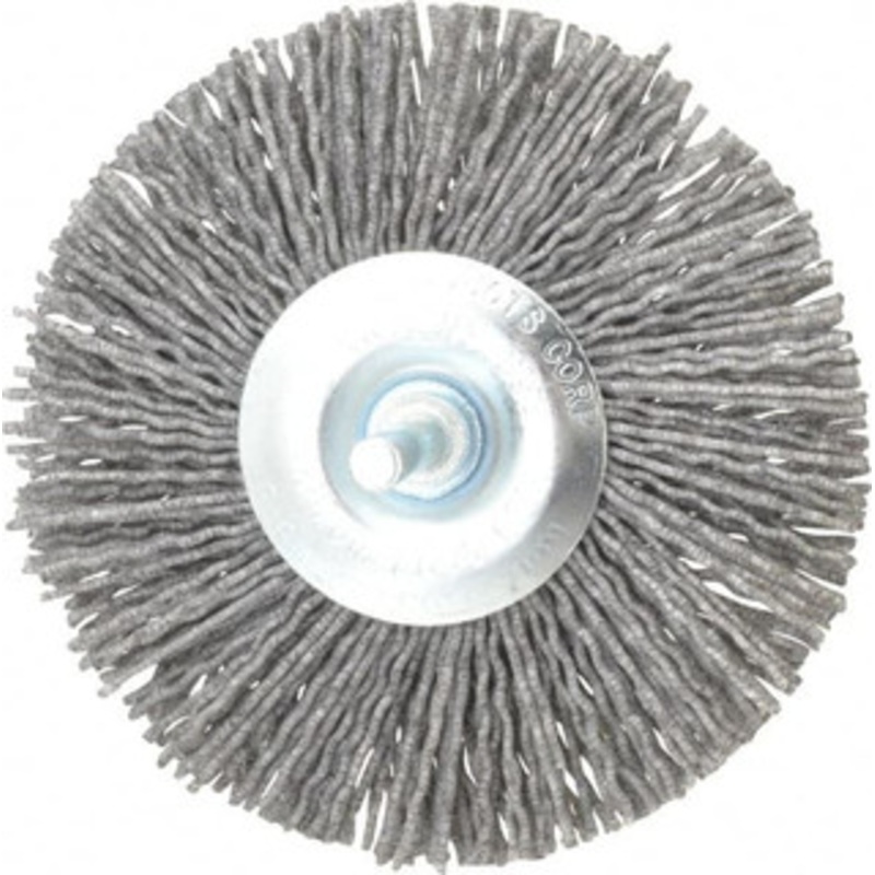Dico 4 OD, 1/4 Shank Diam, Nylon Wheel Brush 1/4 Shank, 80 Grit 505-776(GRAY) – 00594283