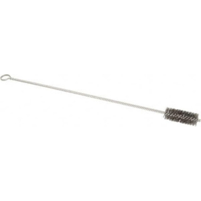 Made in USA 2-1/2 Long x 1 Diam Stainless Steel Twisted Wire Bristle Brush Double Spiral, 18 OAL, 0.006 Wire Diam, 0.162 Shank Diam 09-421618 – 03716495