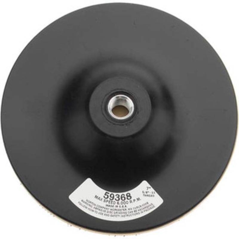 Norton 7 Diam Hook & Loop Disc Backing Pad 6,000 RPM 66261059368 – 70503719
