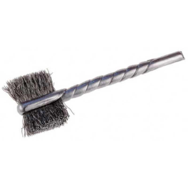 Osborn 1-1/8 Diam Flat Steel Tube Brush 0.005 Filament Diam, 5/8 Brush Length, 2-1/4 OAL, 1/8 Diam Shank 0003512700 – 03262151