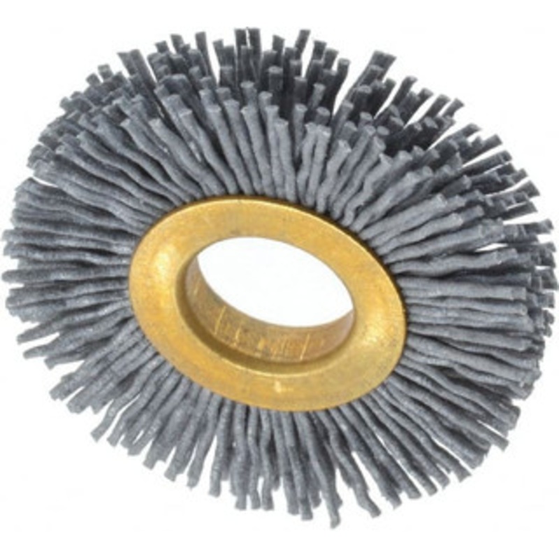 Osborn 2 OD, 5/8 Arbor Hole, Crimped Nylon Wheel Brush 3/8 Face Width, 7/16 Trim Length, 15,000 RPM 0001140400 – 06081731