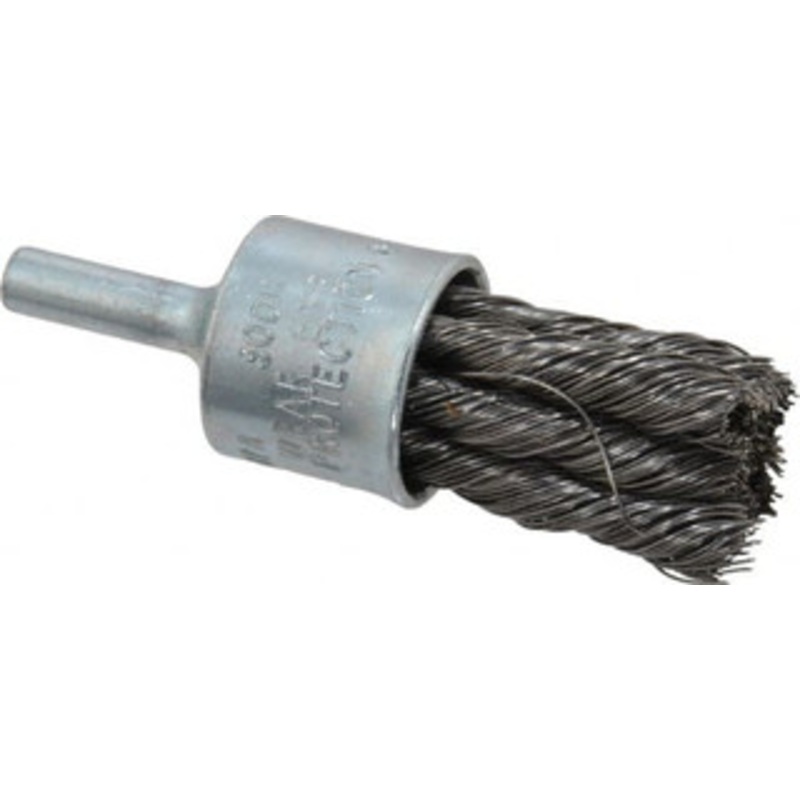 Osborn 3/4 Diam Steel Knotted End Brush 1-1/8 Trim Length, 1/4 Shank Diam, 20,000 Max RPM 0003073800 – 00126573