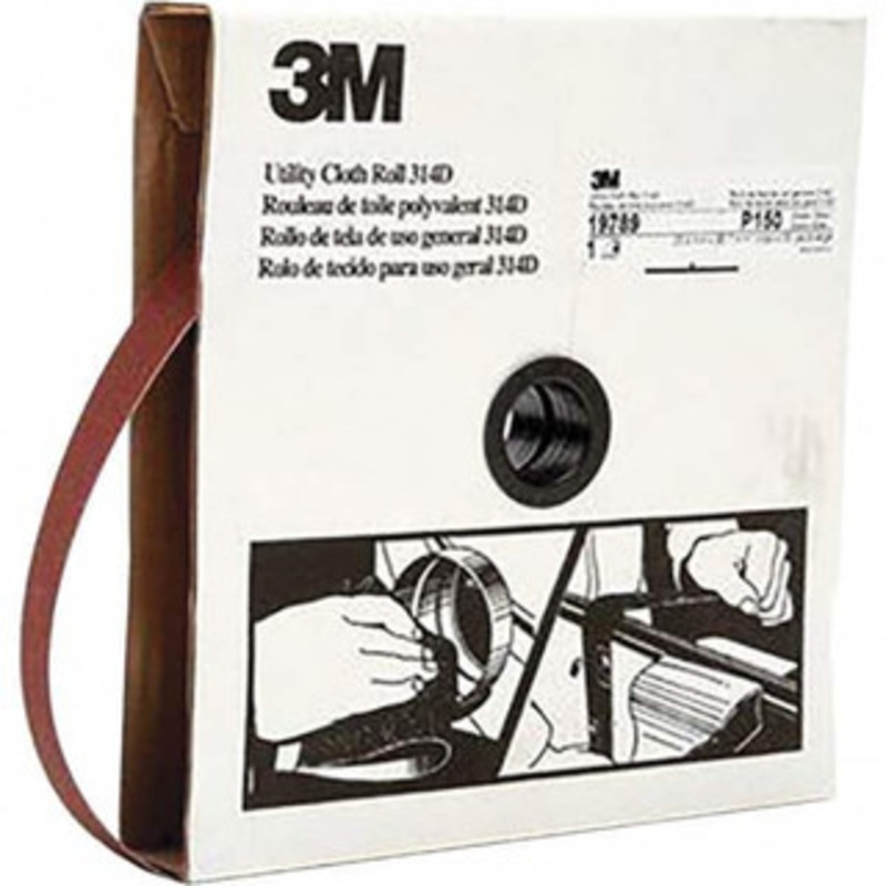 3M 1 x 50 Yd 150 Grit Aluminum Oxide Shop Roll Very Fine Grade, J Weighted Cloth Backing 7000118511 – 06363386