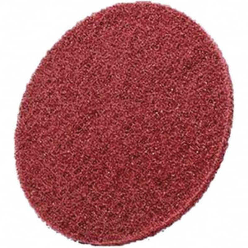 3M 3 Aluminum Oxide Quick Change Disc Type R Attachment, Medium Grade, Maroon, Non-Woven, 12,000 RPM, Roloc TR Compatible 7000045959 – 82412206