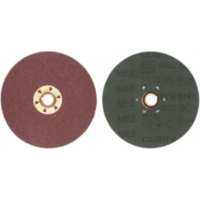 3M 5 Diam, 5/8-11 Hole, 80 Grit Ceramic Fiber Disc Medium, 12,000 Max RPM, Series 982C 7100110344 – 71369037