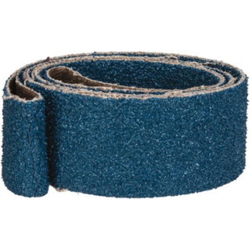 Made in USA 1 Wide x 42 OAL, 40 Grit, Zirconia Alumina Abrasive Belt Zirconia Alumina, Coarse, Coated, X Weighted Cloth Backing 1 X 42 40 GR – 00081612