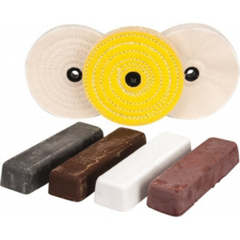 Made in USA 6 Diam Concentric Sewn, Loose Sewn Buffing Wheel Set 1/2, 5/8, 3/4 & 1 Arbor Hole 515-740 – 77750206