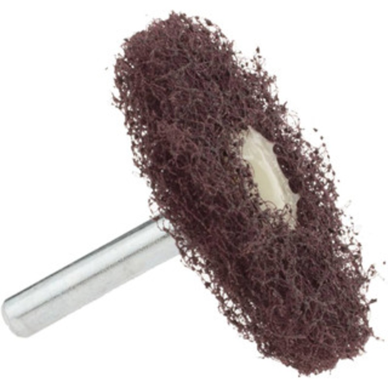 Merit Abrasives 2 Diam, Medium Mounted Scrubber Buffing Wheel 1 Ply, Medium Grade, 1/4 Shank Diam, 12,000 RPM 66254420825 – 84525492