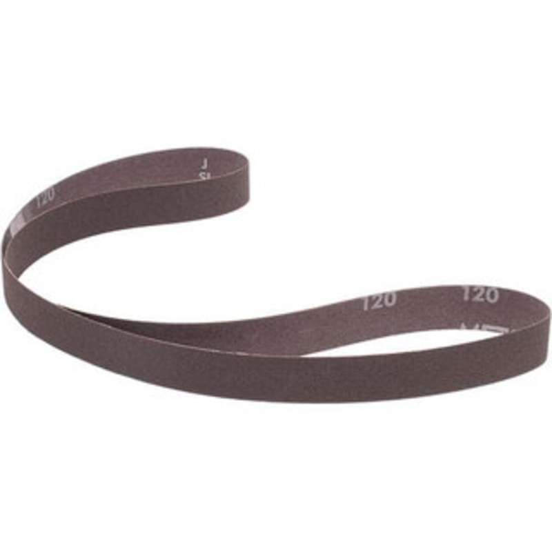 Norton 1 Wide x 42 OAL, 120 Grit, Aluminum Oxide Abrasive Belt Aluminum Oxide, Fine, Coated, X Weighted Cloth Backing, Series R228 78072720885 – 05964127