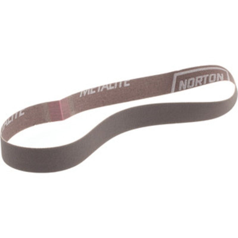 Norton 3/4 Wide x 20-1/2 OAL, 320 Grit, Aluminum Oxide Abrasive Belt Aluminum Oxide, Extra Fine, Coated, Series R228 78072779104 – 82115247