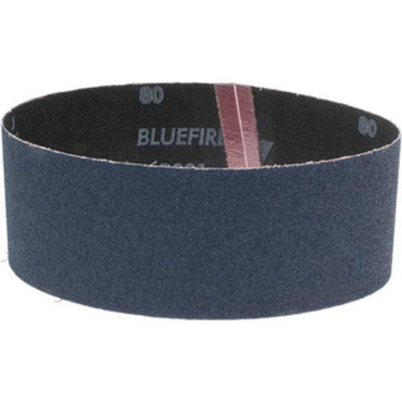 Norton 3 Wide x 21 OAL, 80 Grit, Zirconia Alumina Abrasive Belt Zirconia Alumina, Medium, Coated, Y Weighted Cloth Backing, Series 3X 07660749264 – 03061785
