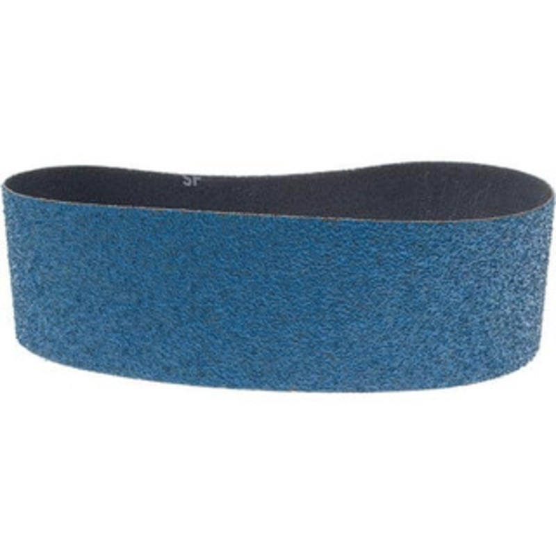 Norton 3 Wide x 24 OAL, 36 Grit, Zirconia Alumina Abrasive Belt Zirconia Alumina, Very Coarse, Coated, Y Weighted Cloth Backing, Series 3X 07660749272 – 03061850