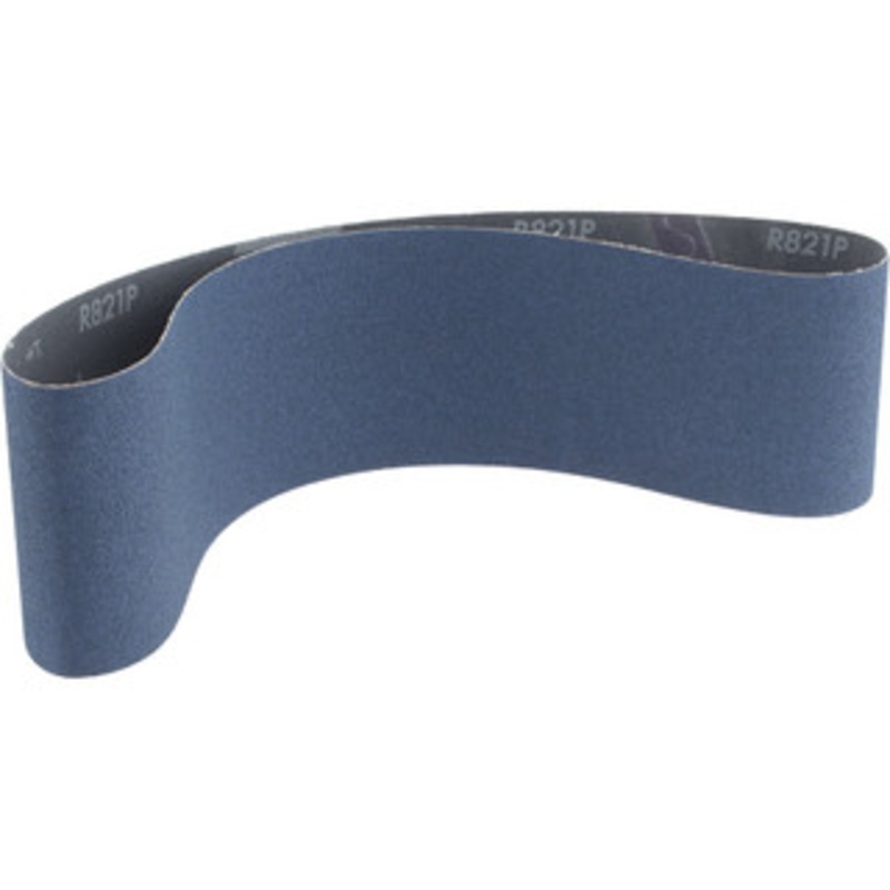 Norton 4 Wide x 36 OAL, 80 Grit, Zirconia Alumina Abrasive Belt Zirconia Alumina, Medium, Coated, Y Weighted Cloth Backing, Dry, Series R821 78072727473 – 85126084