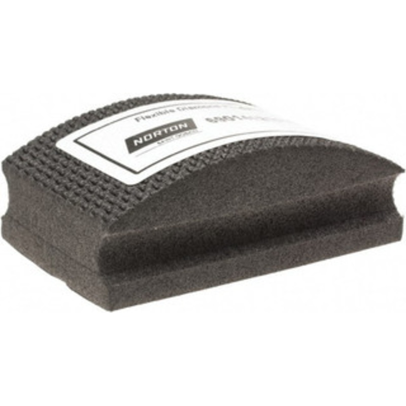 Norton Medium Grade, 120 Grit, Diamond Hand Pad Black, 2-1/8 Wide x 3-1/2 Long x 1-1/2 Thick, Nonwoven 69014121518 – 56278245