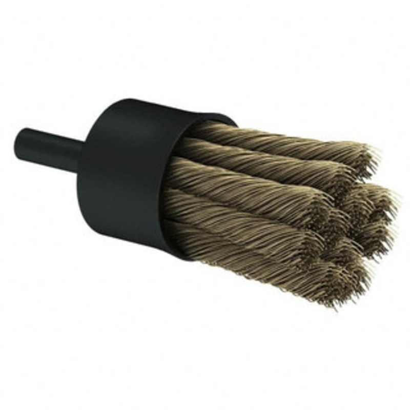 Osborn 1 Diam Stainless Steel Knotted End Brush 1-1/8 Trim Length, 1/4 Shank Diam, 20,000 Max RPM 0003074600 – 00126672