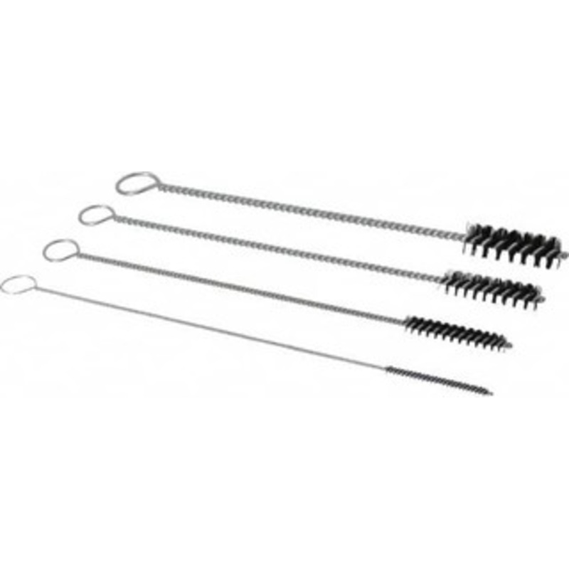PRO-SOURCE 4 Piece Nylon Hand Tube Brush Set 1-1/2 Brush Length, 8 OAL, 0.016 Shank Diam, Includes Brush Diams 1/8, 1/4, 3/8 & 1/2 08051 – 03716800