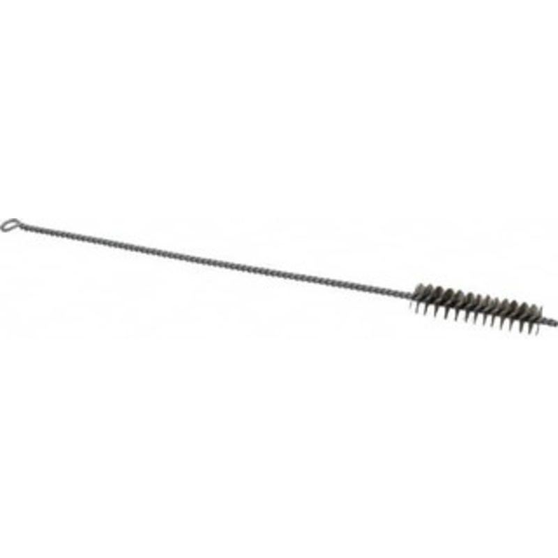 Schaefer Brush 3 Long x 3/4 Diam Stainless Steel Long Handle Wire Tube Brush Single Spiral, 15 OAL, 0.007 Wire Diam, 3/8 Shank Diam 14410 – 09395252