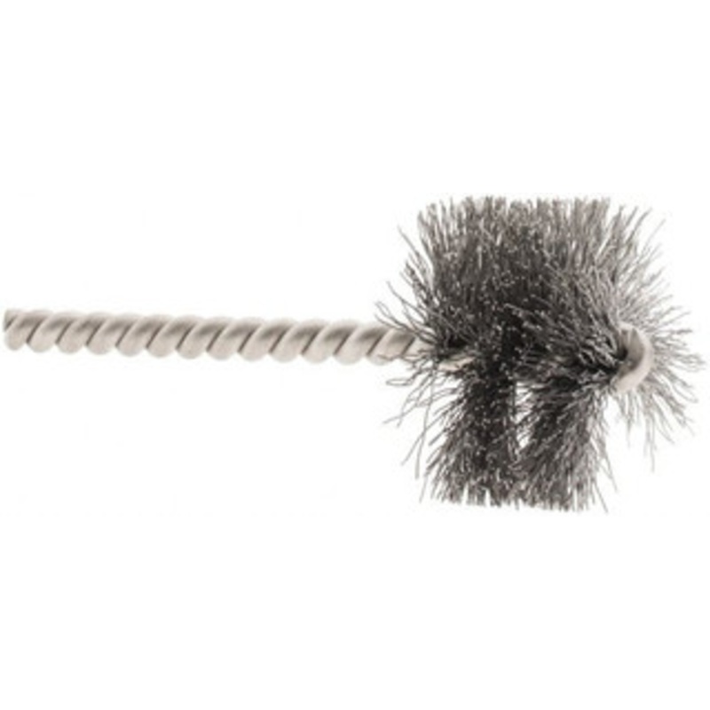 Weiler Abrasives 1-1/2 Diam Helical Steel Tube Brush 0.0104 Filament Diam, 1 Brush Length, 3-1/2 OAL, 1/4 Diam Stainless Steel Shank 21269 – 75851485