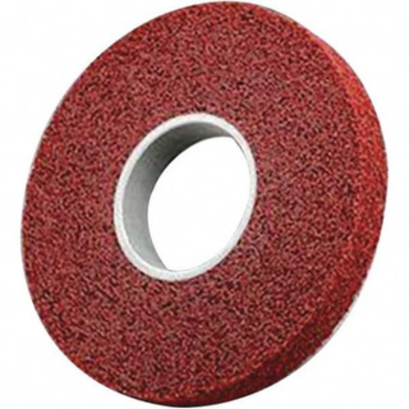 3M 12 Diam, 1 Face Width, 5 Center Hole, Medium Grade, Aluminum Oxide Deburring Wheel Convolute, Medium Density 5 Grade, 3,000 RPM 7010365663 – 01261395