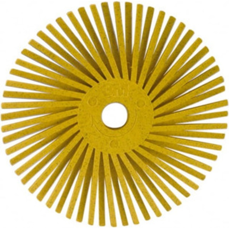 3M 3 80 Grit Ceramic Tapered Disc Brush Medium Grade, Plain Hole Connector, 1 Trim Length, 0.37 Arbor Hole 7100138324 – 44006450
