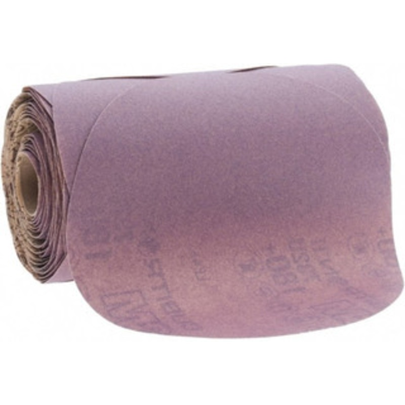 3M 6 Diam, 180 Grit Ceramic Adhesive PSA Disc Very Fine Grade, Purple, Paper Backing, Flexible, Use with Random Orbital Sanders 7100067076 – 54869078