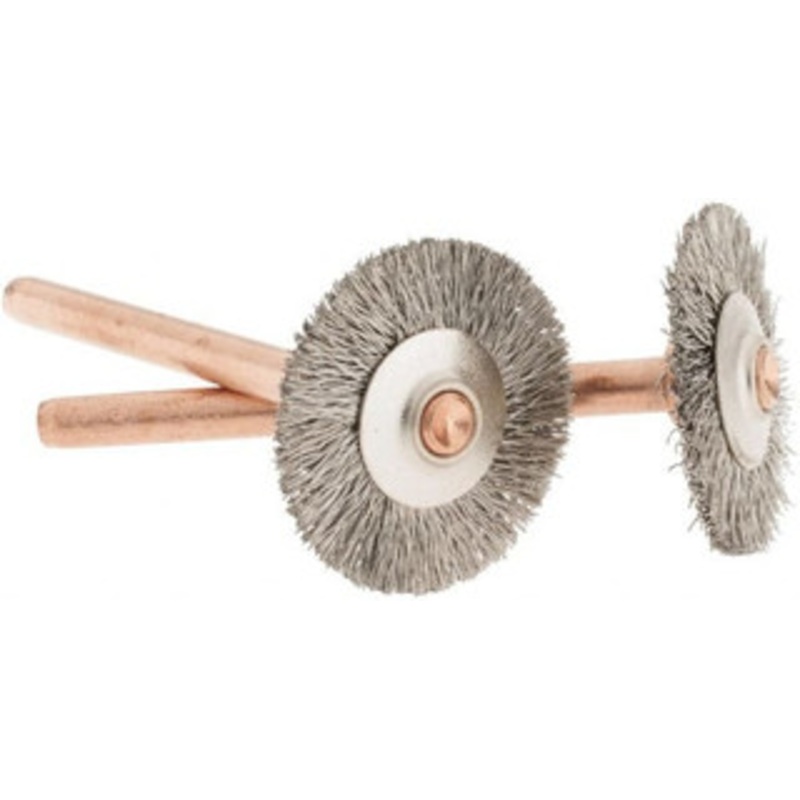Dremel 3/4 OD, 1/8 Shank Diam, Straight Filament Stainless Steel Wheel Brush 0.0241 Face Width, 3/4 Trim Length, 15,000 RPM 530-02 – 92654763