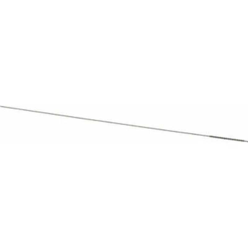 Made in USA 0.032 Diam Helical Stainless Steel Tube Brush Single Spiral, 0.003 Filament Diam, 1/2 Brush Length, 4 OAL, 0.026 Diam Stainless Steel Shank 09-320010 – 03717303