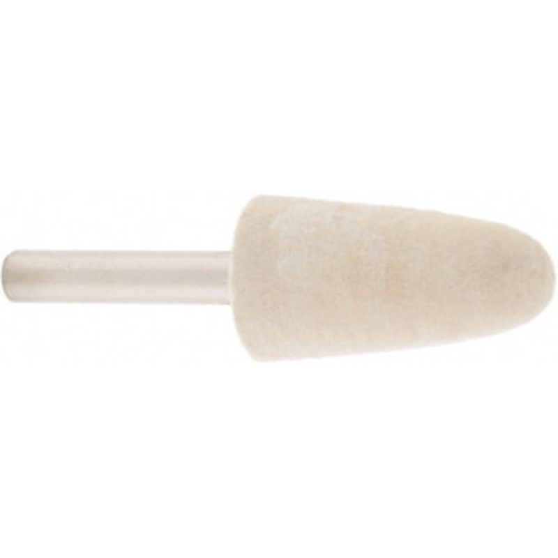Value Collection 3/4 Diam 1/4 Shank Diam Rock Hard Density Conical Shaped Mounted Bob 1-1/2 Head Length, 2 Shank Length, Wool Felt 516149 – 91068478