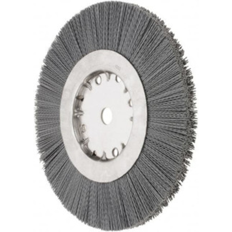 Weiler Abrasives 10 OD, 3/4 Arbor Hole, Crimped Nylon Wheel Brush 1 Face Width, 2-1/2 Trim Length, 0.022 Filament Diam, 4,500 RPM 20436 – 47029004