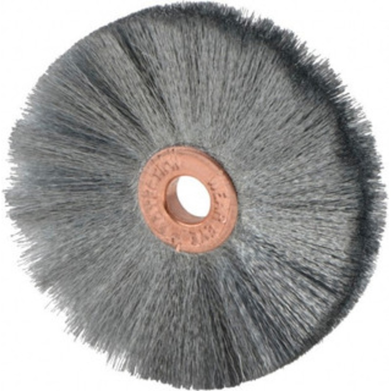Weiler Abrasives 2 OD, 1/4 Arbor Hole, Crimped Steel Wheel Brush 3/8 Face Width, 3/4 Trim Length, 0.003 Filament Diam, 20,000 RPM 99307 – 82074626