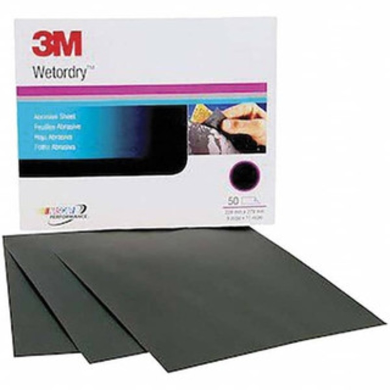 3M 1,200 Grit, Silicon Carbide Sanding Sheet 11 Long x 9 Wide, Ultra Fine Grade, A Weighted Paper Backing 7100003725 – 76799642