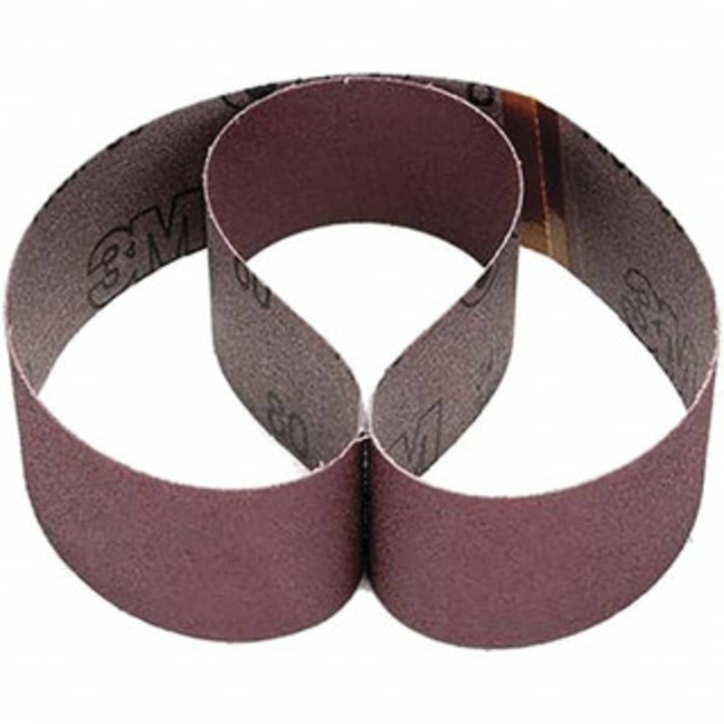 3M 2 Wide x 36 OAL, 80 Grit, Aluminum Oxide Abrasive Belt Aluminum Oxide, Medium, Coated, X Weighted Cloth Backing, Series 341D 7010307957 – 02675460