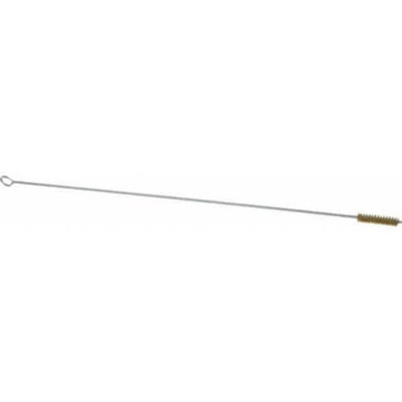 Made in USA 1-1/2 Long x 3/8 Diam Brass Twisted Wire Bristle Brush Double Spiral, 18 OAL, 0.003 Wire Diam, 1/8 Shank Diam 09-230618 – 03716677