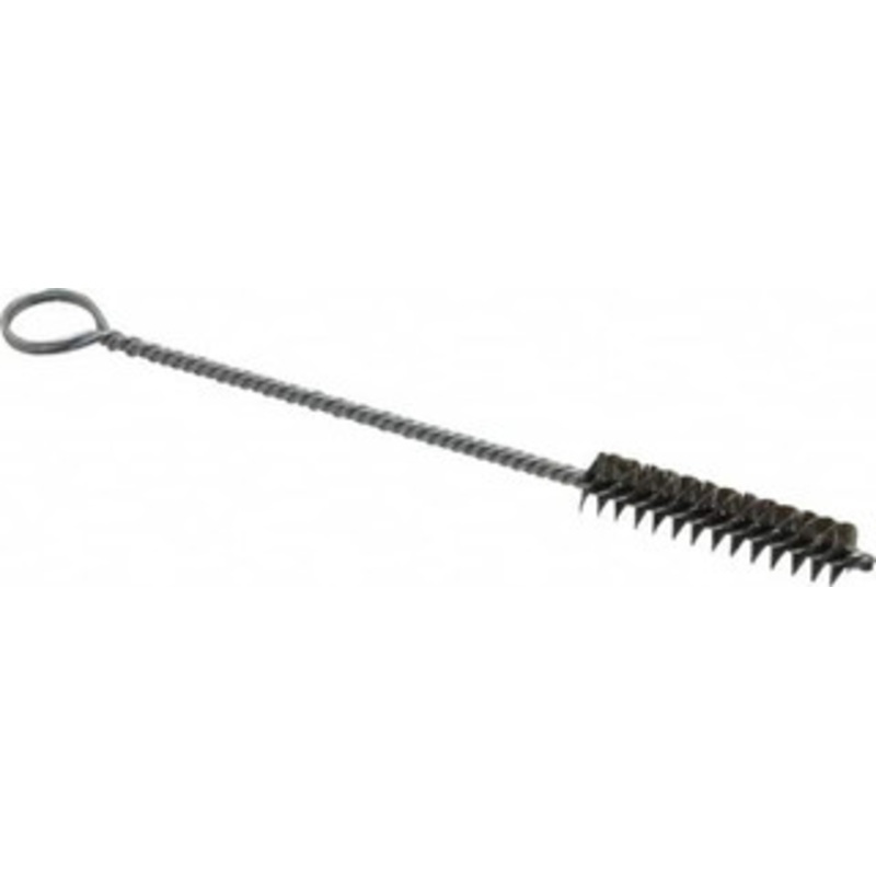Made in USA 1-1/2 Long x 3/8 Diam Stainless Steel Twisted Wire Bristle Brush Double Spiral, 5-1/2 OAL, 0.005 Wire Diam, 1/8 Shank Diam 220606 – 03716529