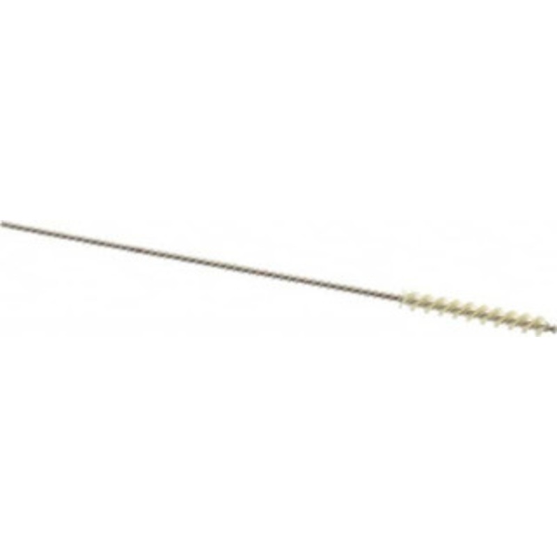 Made in USA 3.5mm Diam Helical Nylon Tube Brush 0.008 Filament Diam, 1 Brush Length, 4 OAL, 0.062 Diam Stainless Steel Shank 09-350286 – 03717675