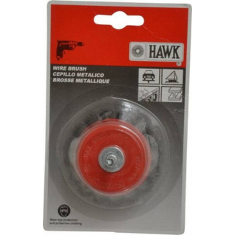 Value Collection 2-3/4 Diam 1/4 Shank Steel Fill Cup Brush Knotted Wire, 0.012 Wire Diam, 6,000 Max RPM S04185617 – 04185617