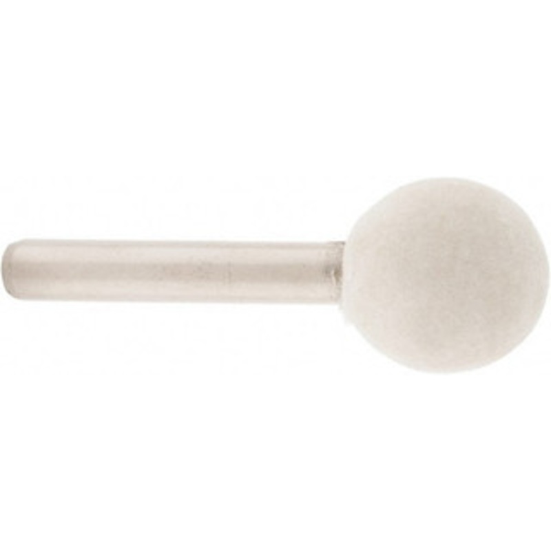 Value Collection 3/4 Diam 1/4 Shank Diam Rock Hard Density Ball Shaped Mounted Bob 3/4 Head Length, 2 Shank Length, Wool Felt 516176 – 91068353