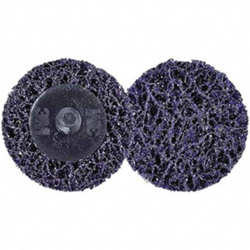 3M 2 Extra Coarse Grade Silicon Carbide Deburring Disc Hook & Loop Connection, Purple, 18,000 Max RPM 7100175521 – 11030004