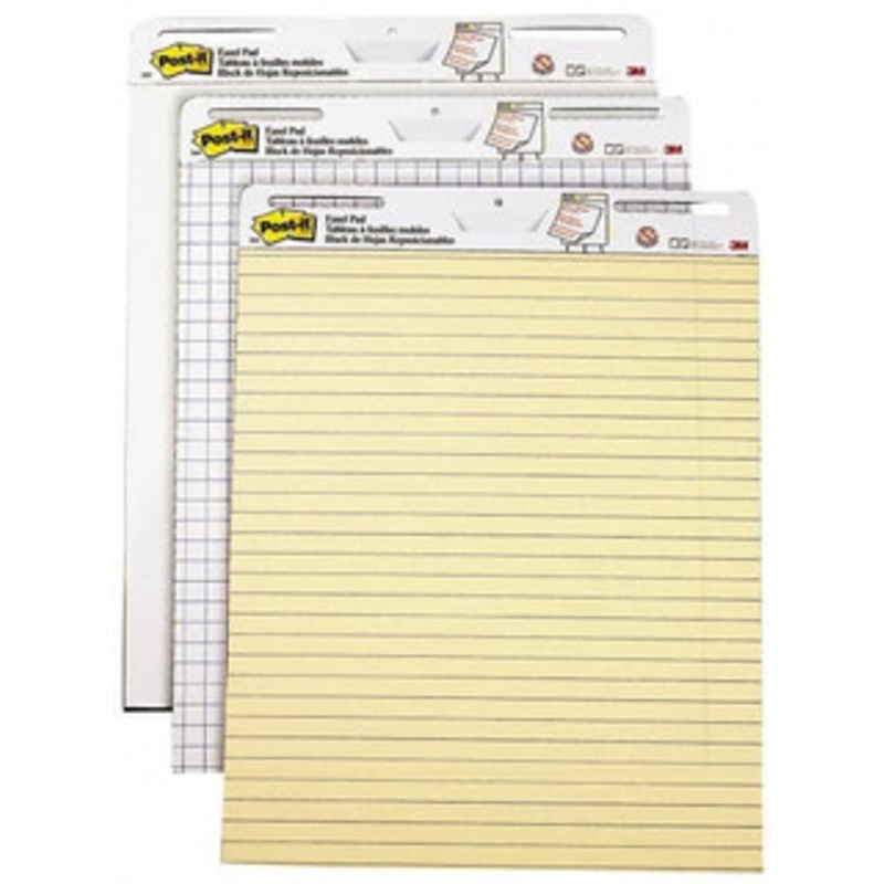 3M Pack of (2), 30 Sheets of Faint Blue with 1 Grid, 25 x 30 Sheet Easel Pads For Use with Easel Pad Holders 7100083123 – 70381785