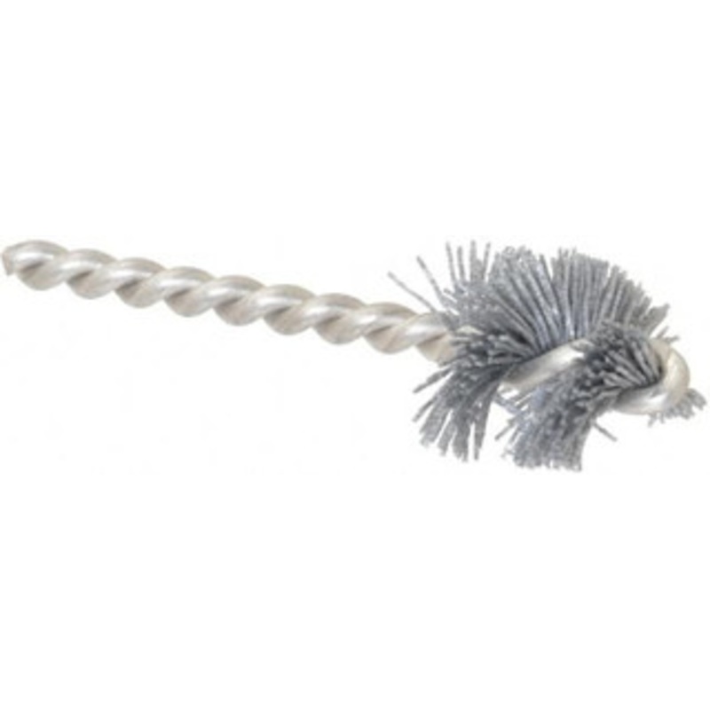 Made in USA 1 Diam Helical Nylon Tube Brush 0.022 Filament Diam, 1 Brush Length, 3-1/2 OAL, 1/4 Diam Stainless Steel Shank 381611 – 63764914