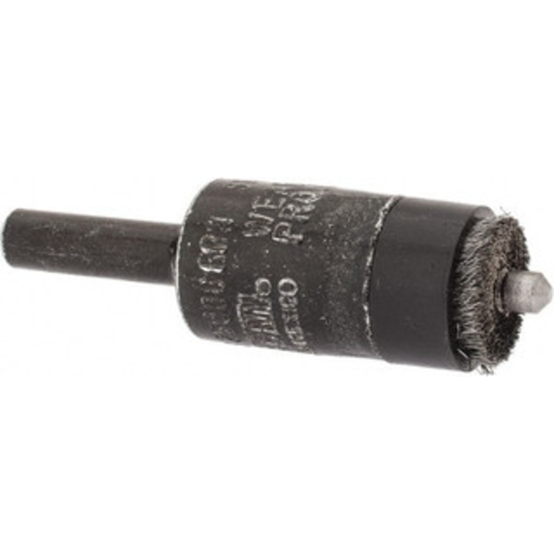 Osborn 1/2 Diam Stainless Steel End Brush with Pilot 3/8 Trim Length, 1/4 Shank Diam, 5/32 Pilot Diam, 25,000 Max RPM 0003075500 – 00126763
